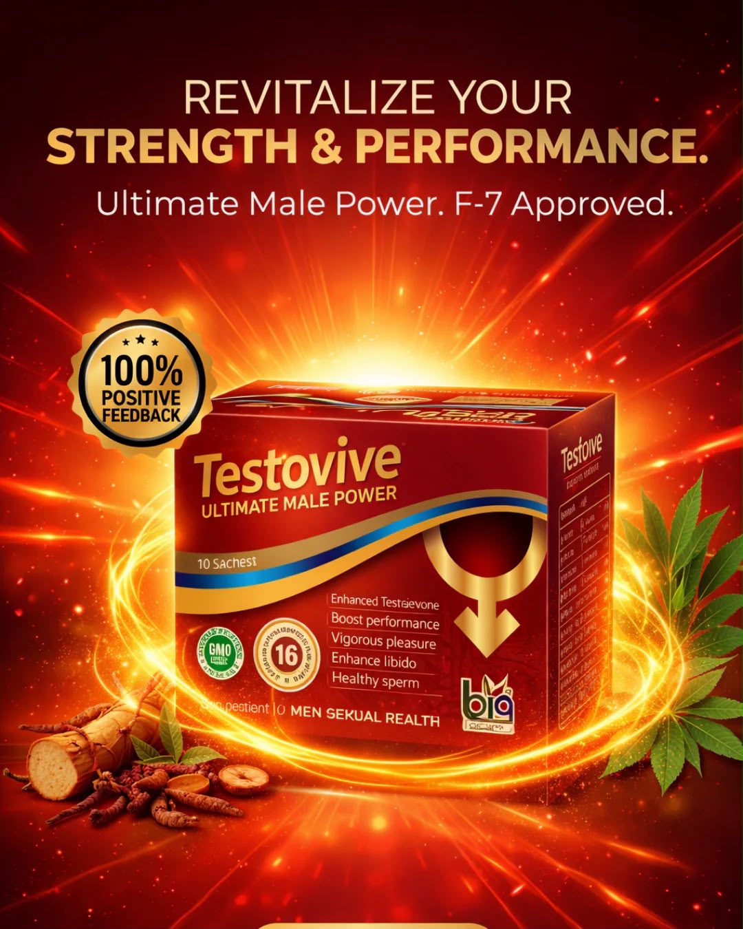 Testovive Sachets – Herbal Nutritional Supplement for Men’s Wellness