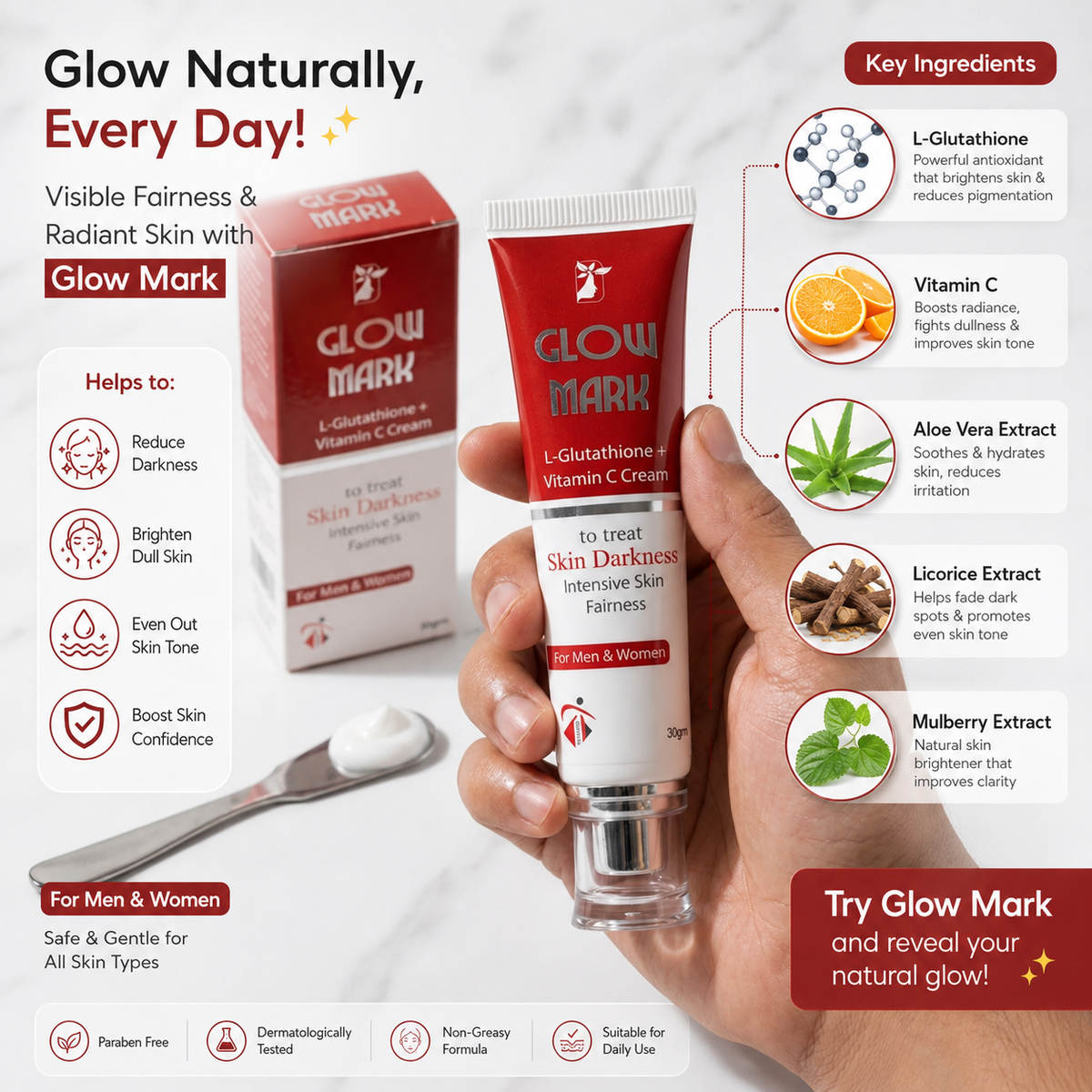 Glow Mark L-Glutathione + Vitamin C Cream